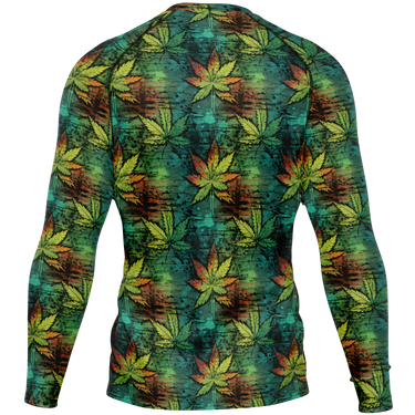 Chokefish™ Long Sleeve Rashguard Cannabis Men's Shirt-004